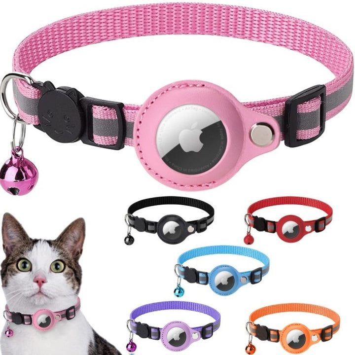 Fur Baby Fun™ Safe Whiskers Collar: AirTag-Compatible Pet Locator