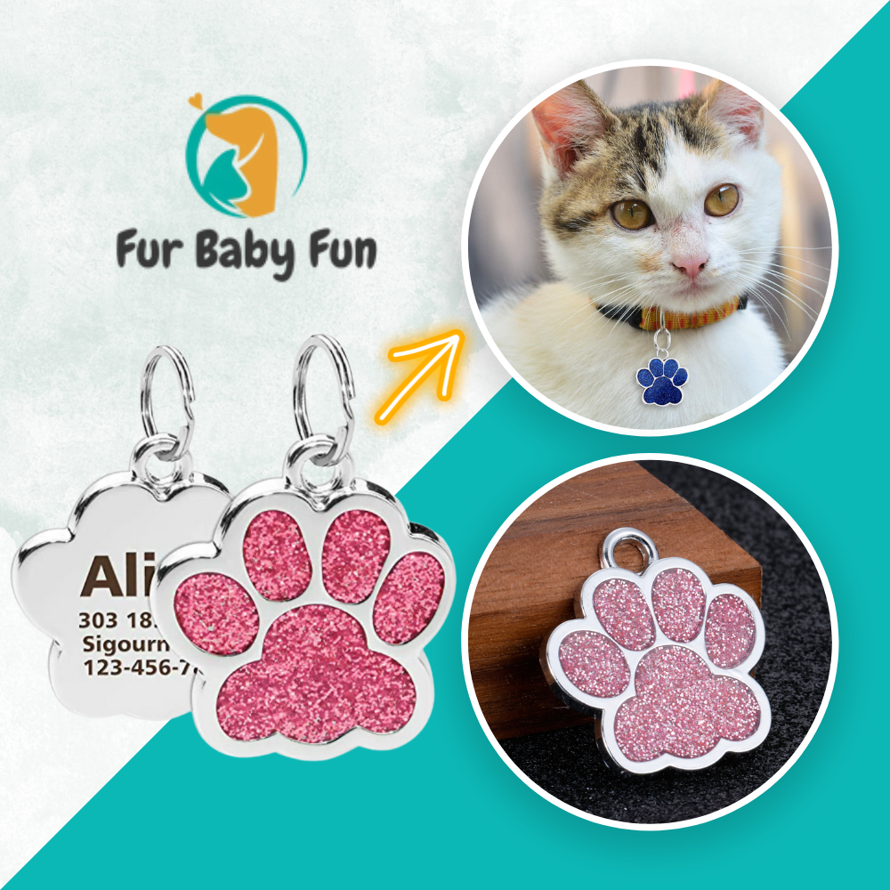 Fur Baby Fun™ Personalized Glitter Paw Pendant