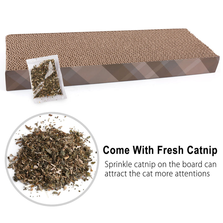 2X Cat Scratch Cardboard Catnip Scratching Pad Scratcher Lounge Sofa Bed Post