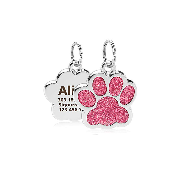 Personalized Glitter Paw Pet Pendant - Fur Baby Fun