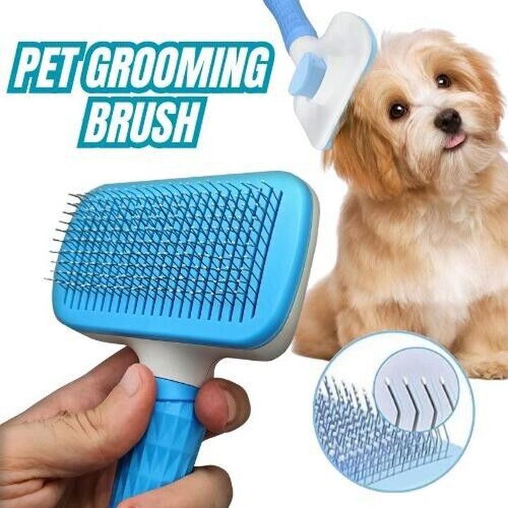 Self Cleaning Slicker Brush Dog Cat Pet Grooming Brush Shedding Brush Comb Rake