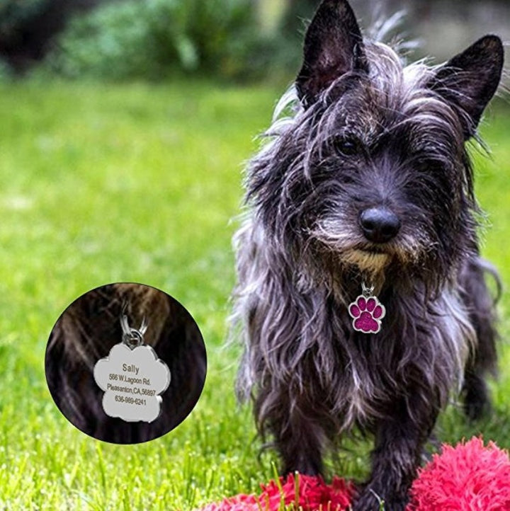 Personalized Glitter Paw Pet Pendant - Fur Baby Fun