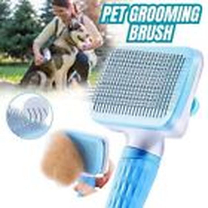 Self Cleaning Slicker Brush Dog Cat Pet Grooming Brush Shedding Brush Comb Rake