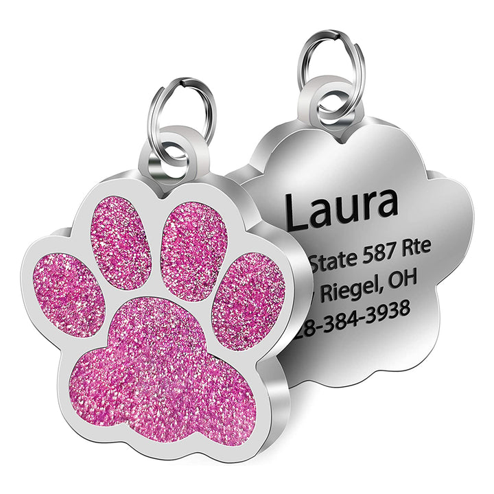 Fur Baby Fun™ Personalized Glitter Paw Pendant