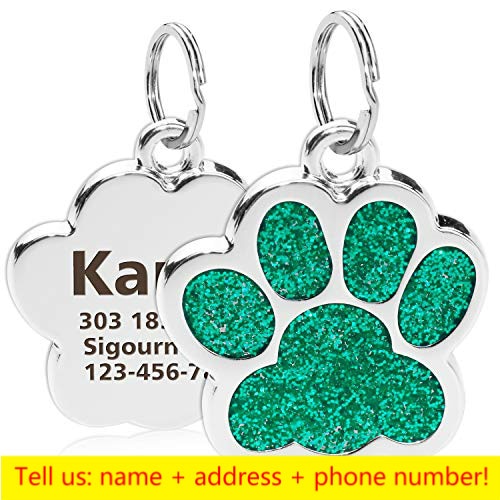 Personalized Glitter Paw Pet Pendant - Fur Baby Fun