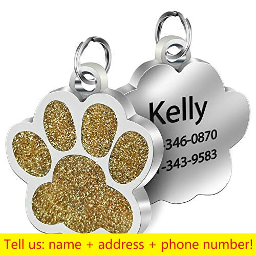 Personalized Glitter Paw Pet Pendant - Fur Baby Fun